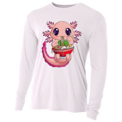 Cute Kawaii Anime Axolotl Japanese Ra Noodles Gift Girls  Cooling Performance Long Sleeve Crew