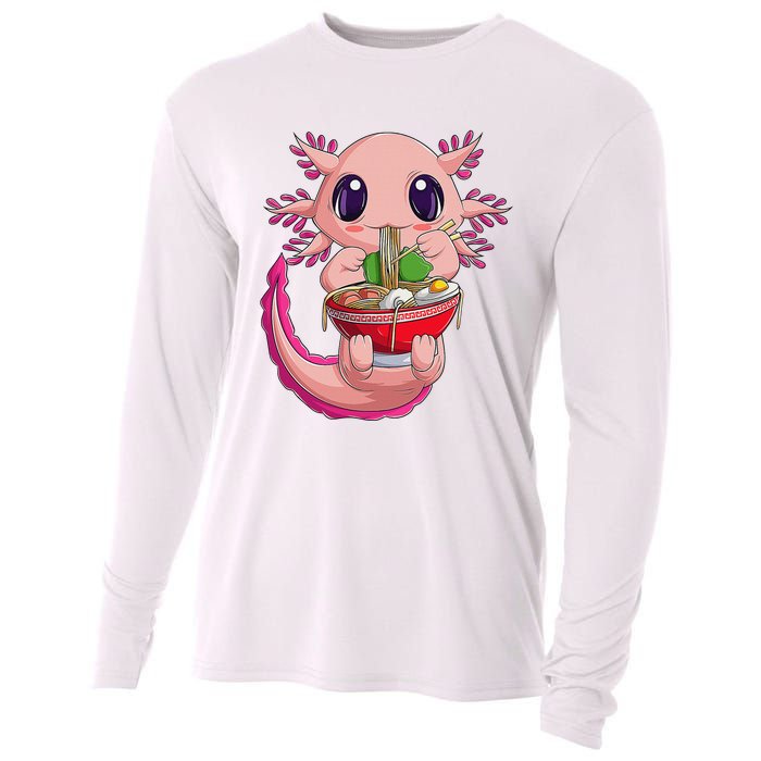 Cute Kawaii Anime Axolotl Japanese Ra Noodles Gift Girls  Cooling Performance Long Sleeve Crew