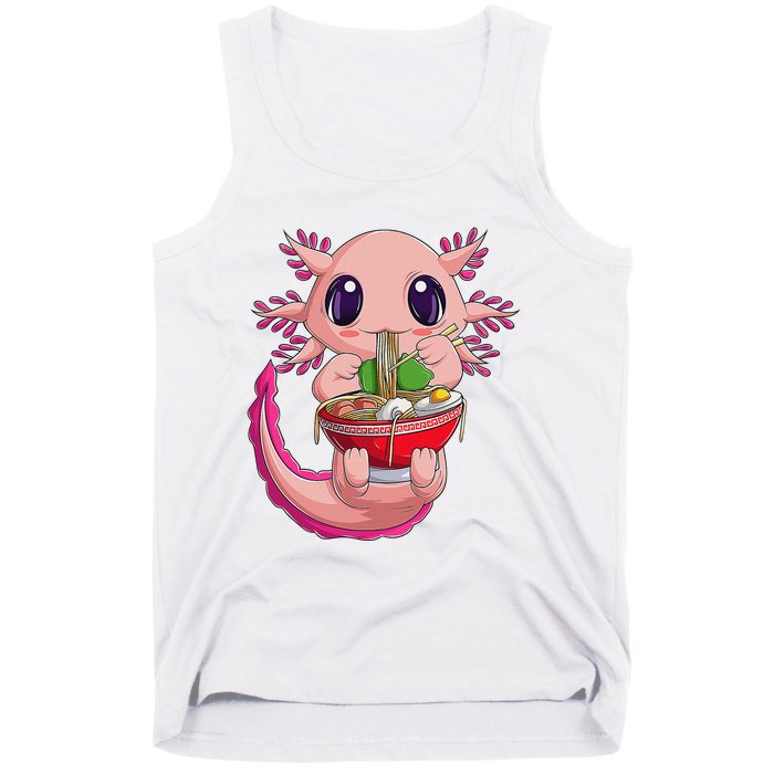 Cute Kawaii Anime Axolotl Japanese Ra Noodles Gift Girls  Tank Top