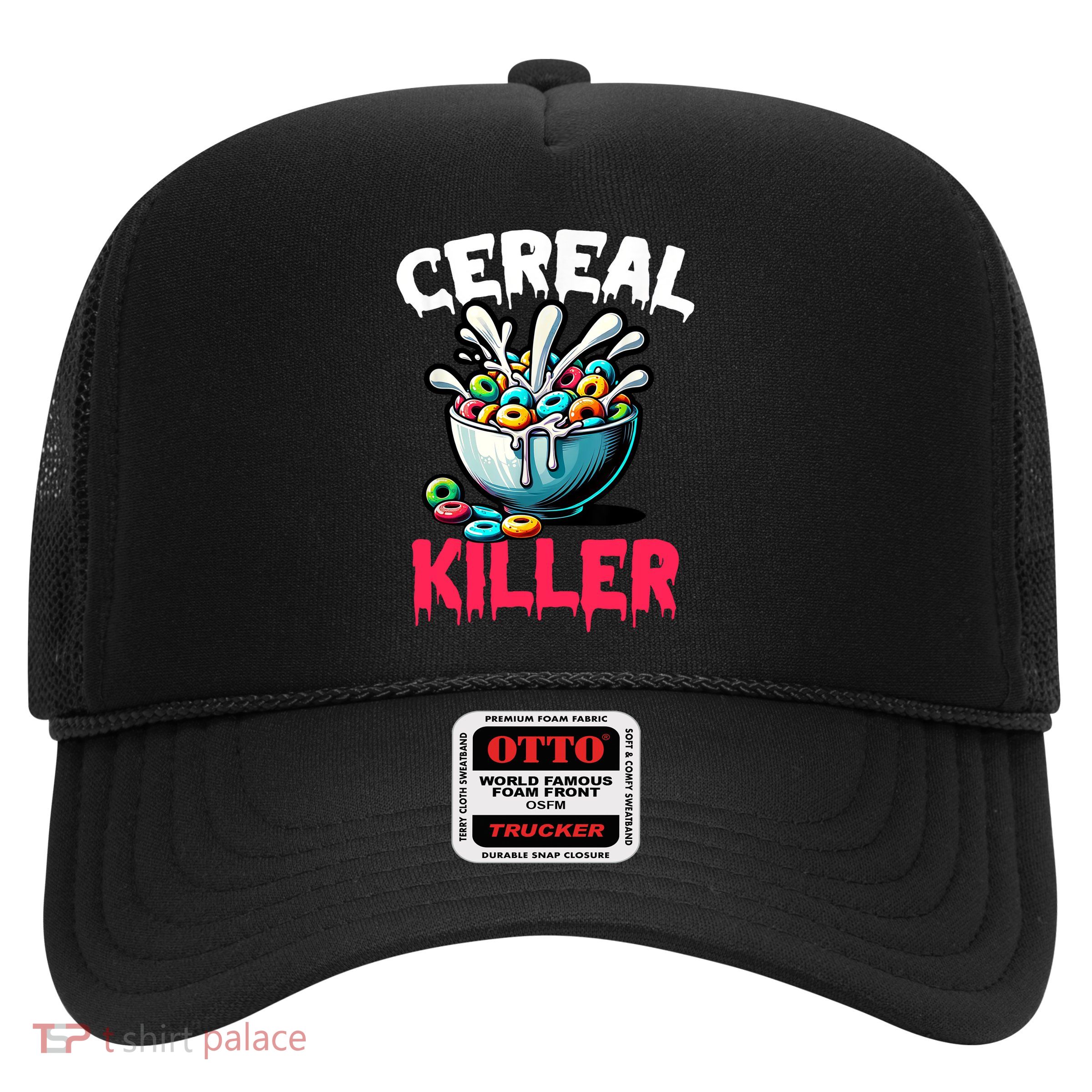 Cereal Killer Adult Humor Print Trucker Hat
