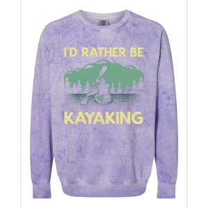 Cool Kayaking Art For Kayak Paddle Boating Kayaker Colorblast Crewneck Sweatshirt