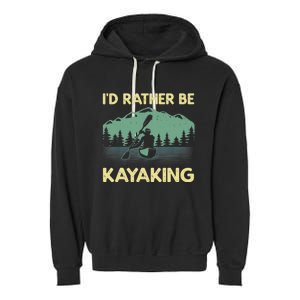 Cool Kayaking Art For Kayak Paddle Boating Kayaker Garment-Dyed Fleece Hoodie