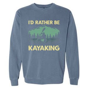 Cool Kayaking Art For Kayak Paddle Boating Kayaker Garment-Dyed Sweatshirt