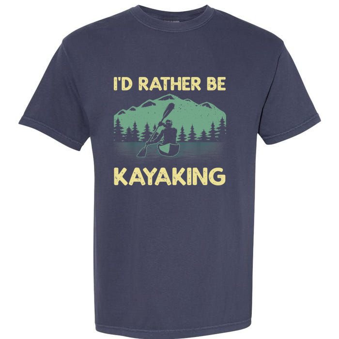 Cool Kayaking Art For Kayak Paddle Boating Kayaker Garment-Dyed Heavyweight T-Shirt