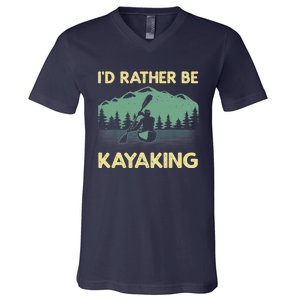 Cool Kayaking Art For Kayak Paddle Boating Kayaker V-Neck T-Shirt