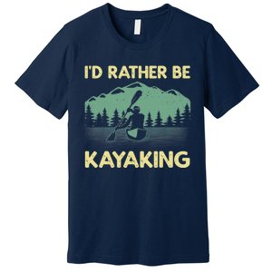 Cool Kayaking Art For Kayak Paddle Boating Kayaker Premium T-Shirt