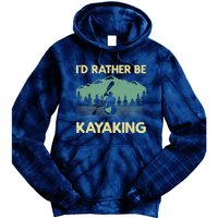 Cool Kayaking Art For Kayak Paddle Boating Kayaker Tie Dye Hoodie