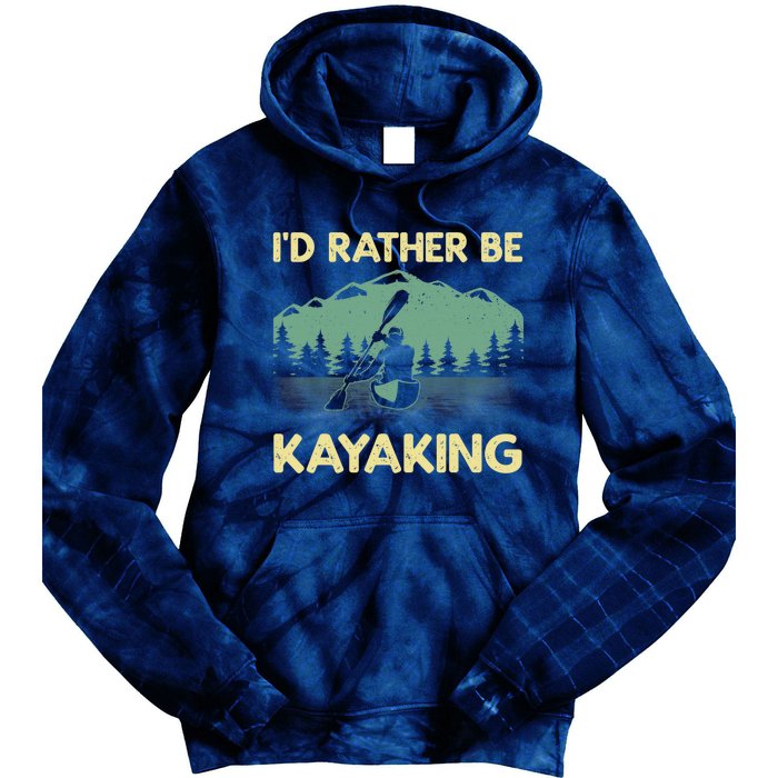 Cool Kayaking Art For Kayak Paddle Boating Kayaker Tie Dye Hoodie