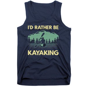 Cool Kayaking Art For Kayak Paddle Boating Kayaker Tank Top