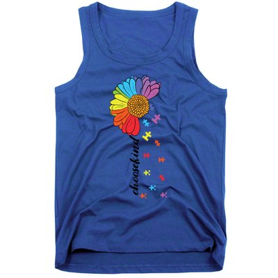 Choose Kind Autism Awareness Flower Gift Tank Top