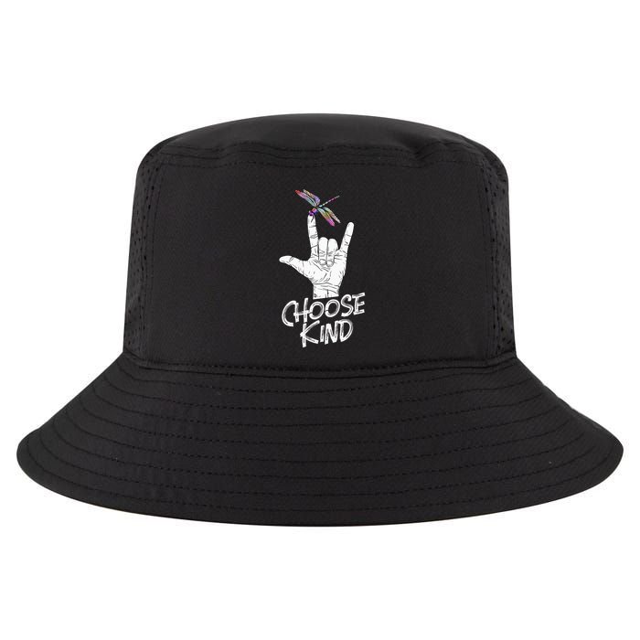 Choose Kind Asl Language Dragonfly Lover Insects Cool Comfort Performance Bucket Hat