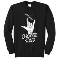 Choose Kind Asl Language Dragonfly Lover Insects Sweatshirt