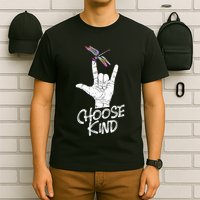 Choose Kind Asl Language Dragonfly Lover Insects T-Shirt
