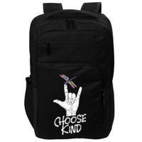 Choose Kind Asl Language Dragonfly Lover Insects Impact Tech Backpack