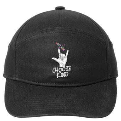 Choose Kind Asl Language Dragonfly Lover Insects 7-Panel Snapback Hat