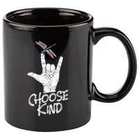Choose Kind Asl Language Dragonfly Lover Insects 11oz C Handle Ceramic Mug
