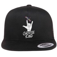Choose Kind Asl Language Dragonfly Lover Insects Flatbill Hat