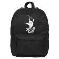 Choose Kind Asl Language Dragonfly Lover Insects 16 in Basic Backpack