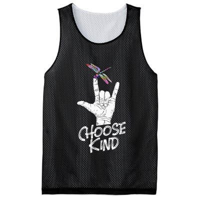 Choose Kind Asl Language Dragonfly Lover Insects Mesh Reversible Basketball Jersey Tank