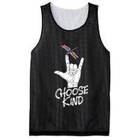 Choose Kind Asl Language Dragonfly Lover Insects Mesh Reversible Basketball Jersey Tank