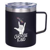 Choose Kind Asl Language Dragonfly Lover Insects 12oz Stainless Steel Coffee Mug