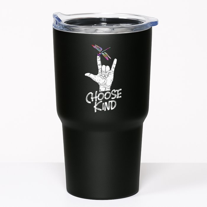 Choose Kind Asl Language Dragonfly Lover Insects Tumbler
