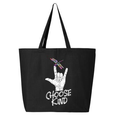 Choose Kind Asl Language Dragonfly Lover Insects 25L Jumbo Tote