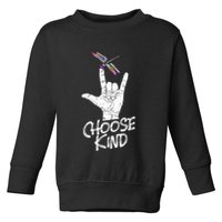 Choose Kind Asl Language Dragonfly Lover Insects Toddler Sweatshirt