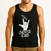 Choose Kind Asl Language Dragonfly Lover Insects Tank Top