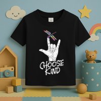 Choose Kind Asl Language Dragonfly Lover Insects Toddler T-Shirt