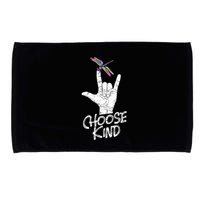 Choose Kind Asl Language Dragonfly Lover Insects Microfiber Hand Towel
