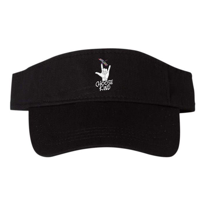 Choose Kind Asl Language Dragonfly Lover Insects Visor