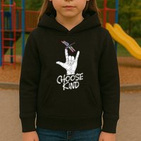 Choose Kind Asl Language Dragonfly Lover Insects Kids Hoodie