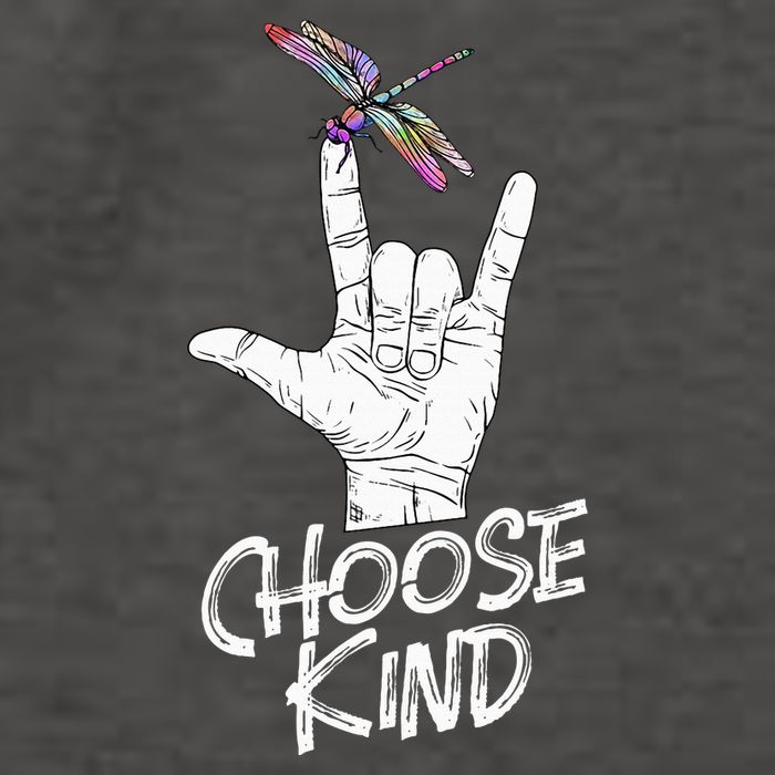 Choose Kind Asl Language Dragonfly Lover Insects Vector Backpack