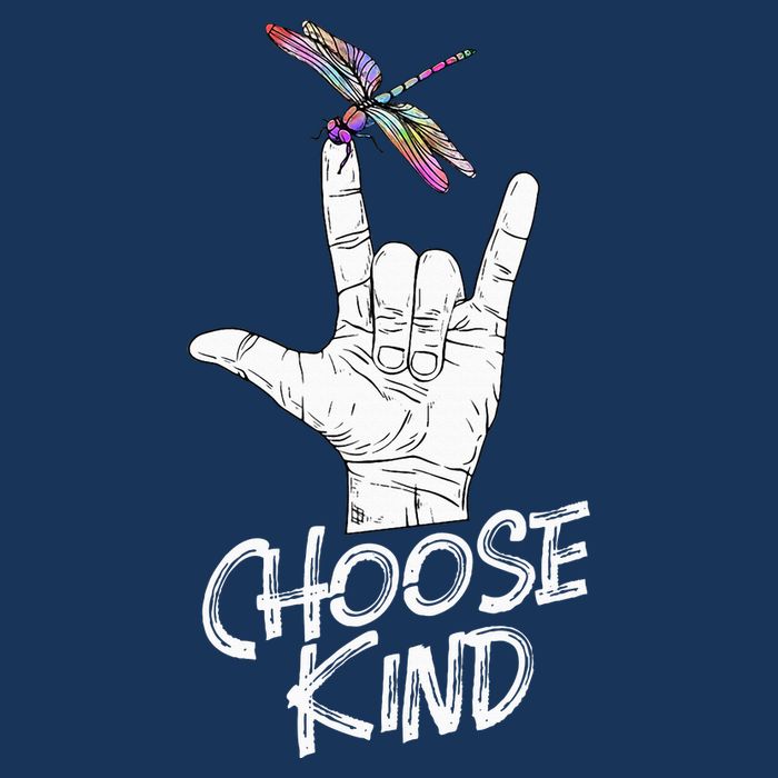 Choose Kind Asl Language Dragonfly Lover Insects Infant Baby Jersey Bodysuit