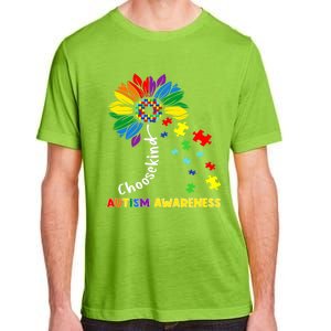 Choose Kind Autism Awareness Sunflower Mom Cute Funny Gift Cute Gift Adult ChromaSoft Performance T-Shirt