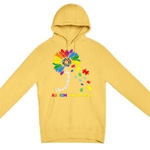 Choose Kind Autism Awareness Sunflower Mom Cute Funny Gift Cute Gift Premium Pullover Hoodie