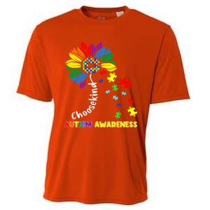 Choose Kind Autism Awareness Sunflower Mom Cute Funny Gift Cute Gift Cooling Performance Crew T-Shirt