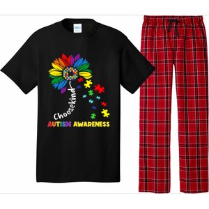 Choose Kind Autism Awareness Sunflower Mom Cute Funny Gift Cute Gift Pajama Set