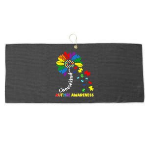 Choose Kind Autism Awareness Sunflower Mom Cute Funny Gift Cute Gift Large Microfiber Waffle Golf Towel