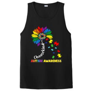 Choose Kind Autism Awareness Sunflower Mom Cute Funny Gift Cute Gift PosiCharge Competitor Tank