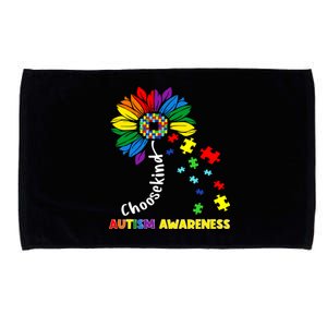 Choose Kind Autism Awareness Sunflower Mom Cute Funny Gift Cute Gift Microfiber Hand Towel