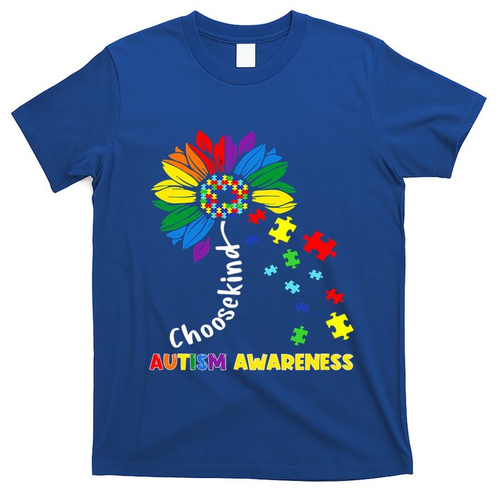 Choose Kind Autism Awareness Sunflower Mom Cute Funny Gift Cute Gift T-Shirt