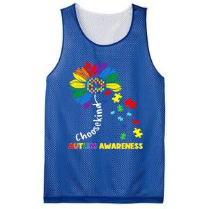 Choose Kind Autism Awareness Sunflower Mom Cute Funny Gift Cute Gift Mesh Reversible Basketball Jersey Tank