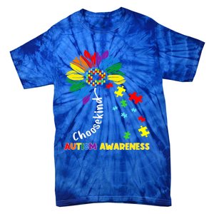 Choose Kind Autism Awareness Sunflower Mom Cute Funny Gift Cute Gift Tie-Dye T-Shirt