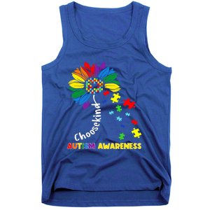 Choose Kind Autism Awareness Sunflower Mom Cute Funny Gift Cute Gift Tank Top