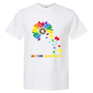 Choose Kind Autism Awareness Sunflower Mom Cute Funny Gift Cute Gift Garment-Dyed Heavyweight T-Shirt