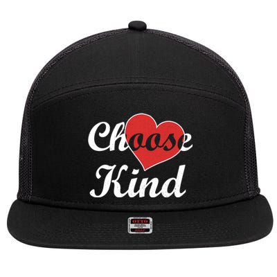 Choose Kind Autism Awarness Antibullying Gift Gift 7 Panel Mesh Trucker Snapback Hat