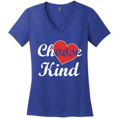 Choose Kind Autism Awarness Antibullying Gift Gift Women's V-Neck T-Shirt