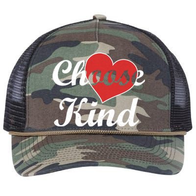 Choose Kind Autism Awarness Antibullying Gift Gift Retro Rope Trucker Hat Cap